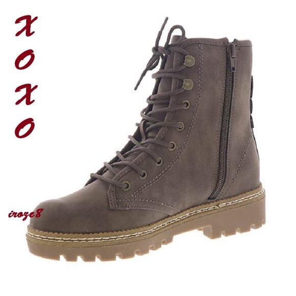 Women's Combat Boots, XOXO Pascal, Brown, Size 7M - Picture 1 of 4